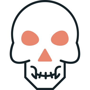 Kafatası. Web simgesi basit illüstrasyon