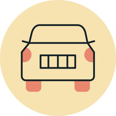 araba web simgesi basit illüstrasyon 
