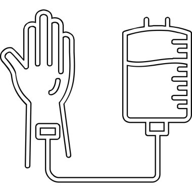 Kan Bağışı Web simgesi, vektör illüstrasyonu 