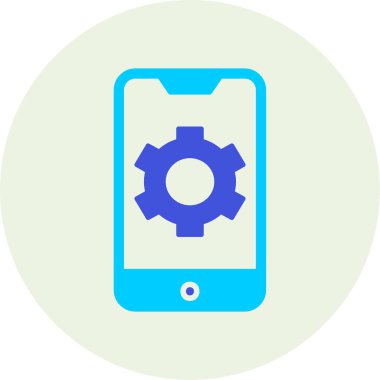 Mobil Ayarlar web simgesi, vektör illüstrasyonu 