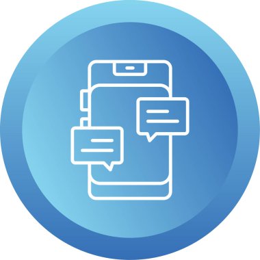 Sohbet baloncukları simgesi, vektör illüstrasyonu basit tasarım