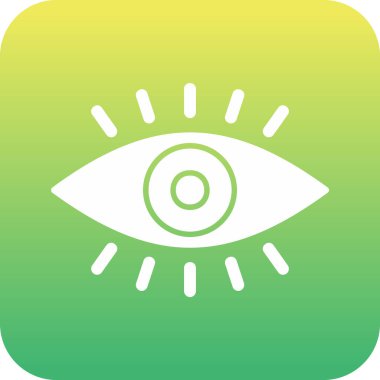 vizyon. Web simgesi basit illüstrasyon