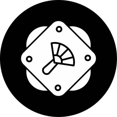 el fan simgesi, vektör illüstrasyonu   