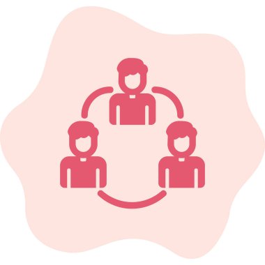 takım çalışması ikon vektör illüstrasyonu 