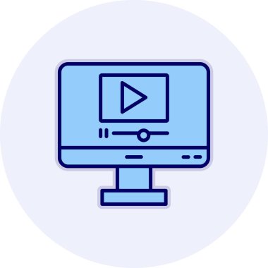 video oynatıcı simgesi, vektör illüstrasyonu basit tasarım