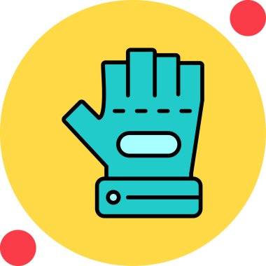 Eldiven simgesi, vektör illüstrasyonu basit tasarım