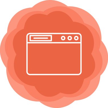 Tarayıcı. Web simgesi vektör illüstrasyonu