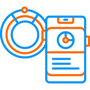 Radar simgesi, vektör illüstrasyonu basit tasarım