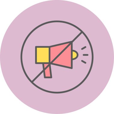 Konuşmacı. Web simgesi basit illüstrasyon