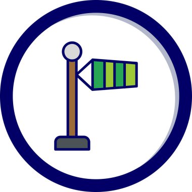 Modern Rüzgar İşareti simgesinin vektör illüstrasyonu                