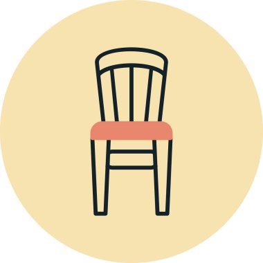 Sandalye. Web simgesi basit illüstrasyon 