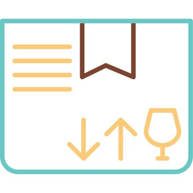 Kırılgan simge, vektör illüstrasyonu basit tasarım