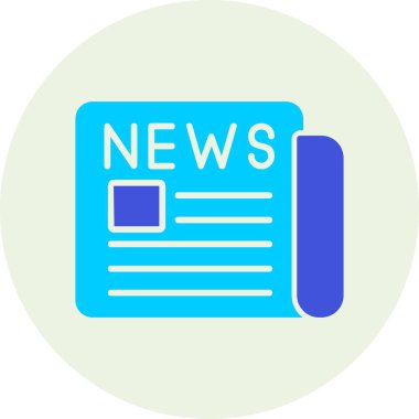 Bir gazete simgesinin vektör illüstrasyonu