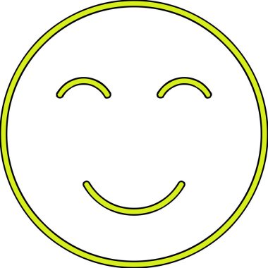 Gülümse. Web simgesi basit illüstrasyon