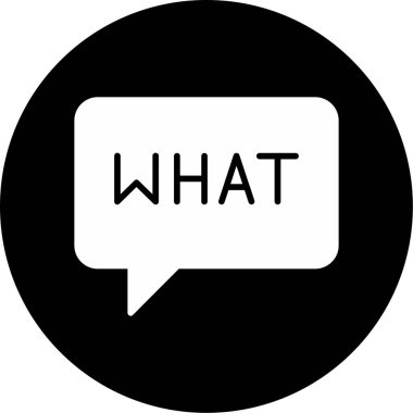 Hangi metin web simgesi, vektör illüstrasyonlu konuşma balonu