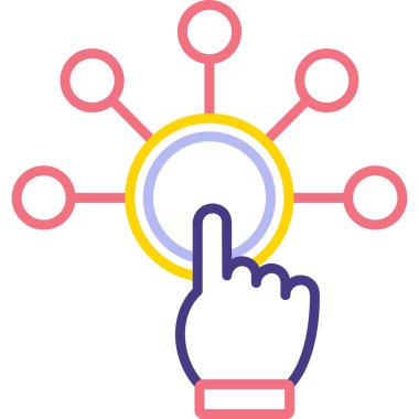 Etkileşimli web simgesi vektör illüstrasyonu