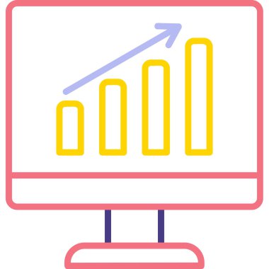 Analytics icon, vector illustration simple design