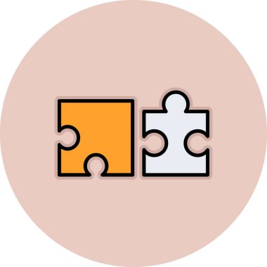 vektör illüstrasyonu, bulmaca ögesi simgesi 