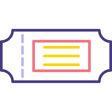 Bilet web simgesi, vektör çizim