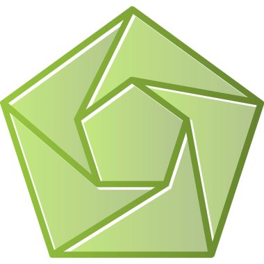 Pentagon mu? Web simgesi basit illüstrasyon