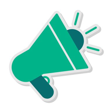 megafon web simgesi, vektör çizim 