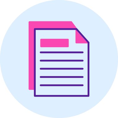 Belge. Web simgesi basit illüstrasyon