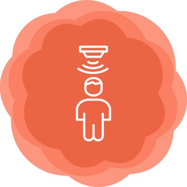 Hareket Sensörü simgesi, vektör illüstrasyonu basit tasarım