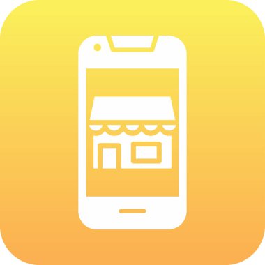 Akıllı telefon web simgesi, vektör illüstrasyonunda çevrimiçi rezervasyon