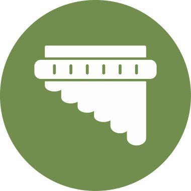 Pan Flüt web simgesi, vektör illüstrasyonu