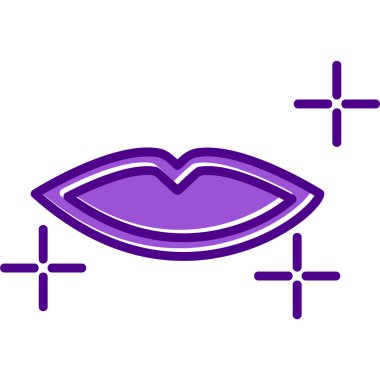 dudak simgesi web basit illüstrasyon