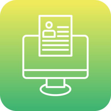 Çevrimiçi Web simgesi, vektör illüstrasyonu