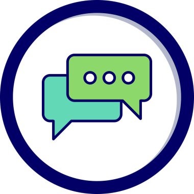 Sohbet baloncukları simgesi, vektör illüstrasyonu basit tasarım