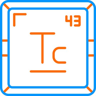 Technetium modern simgesinin vektör çizimi                      