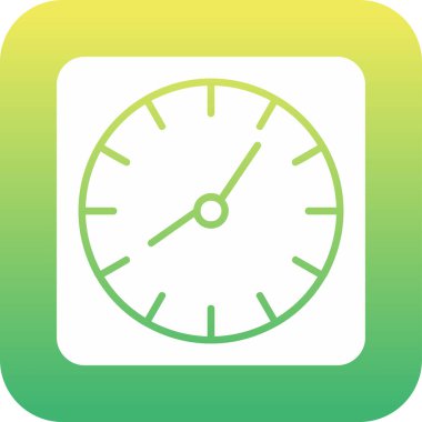 Duvar saati. Web simgesi basit illüstrasyon