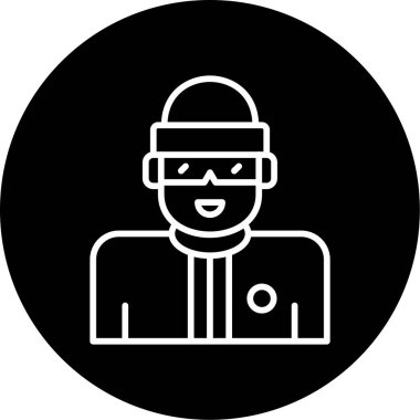 Snowboard web simgesi vektör illüstrasyonu