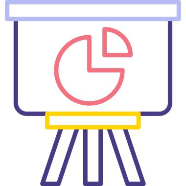 Pasta çizelgesi simgesi, vektör illüstrasyonu 