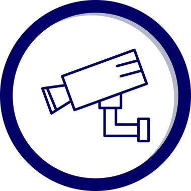 Bir CCTV kamerasının vektör simgesi, illüstrasyon  