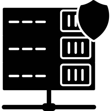 Sunucu Koruma Ağı simgesi basit illüstrasyon              