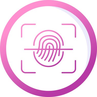 Parmak Tarayıcı Web simgesi, vektör illüstrasyonu