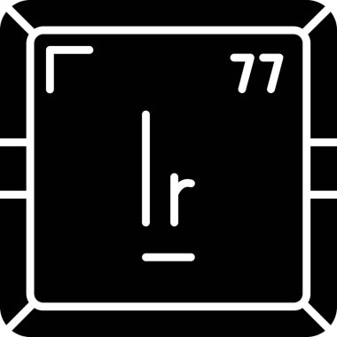 İridyum modern simgesinin vektör illüstrasyonu                      