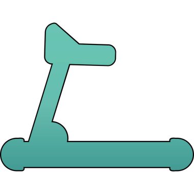 koşu bandı web simgesi, vektör çizim 