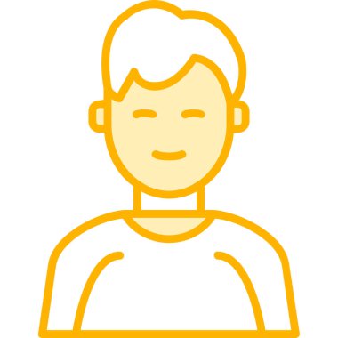 İnsan avatar web simgesi basit illüstrasyon 