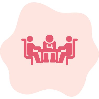 toplantı web simgesi vektör illüstrasyonu 