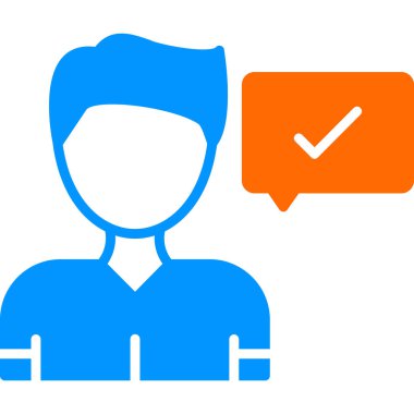 Düz simge, vektör gösterimi yanıtla 