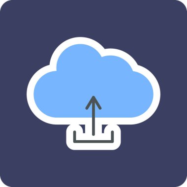 Bulut simge vektör çizim upload          