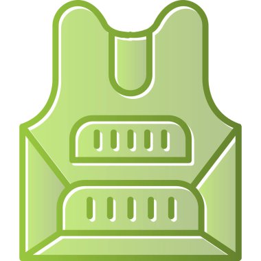 Zırh simgesi, vektör illüstrasyonu basit tasarım