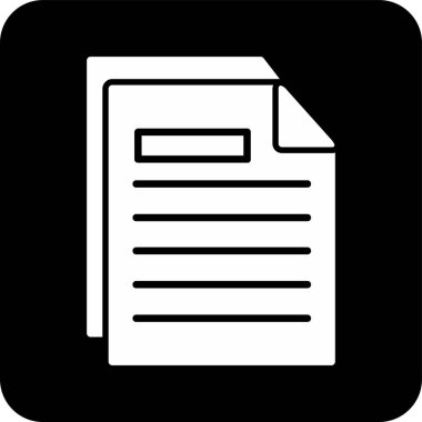 Belge. Web simgesi basit illüstrasyon