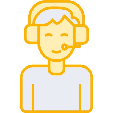 çağrı merkezi operatör simgesi illüstrasyonu 