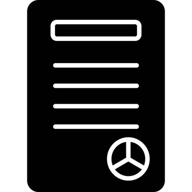 Belge düz simgesi, vektör illüstrasyonunu planla