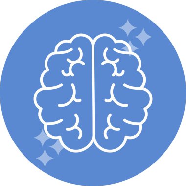 Beyin. Web simgesi basit illüstrasyon 